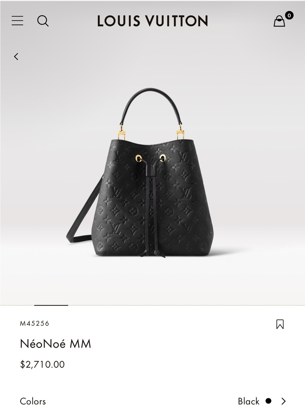 Louis Vuitton Black Monogram Embossed Hobo with Gold Hardware - Picture 5 of 8